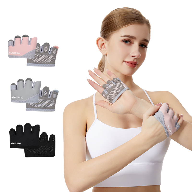 Pilates Yoga &A - Par de Guantes Deportivos sin Dedos: