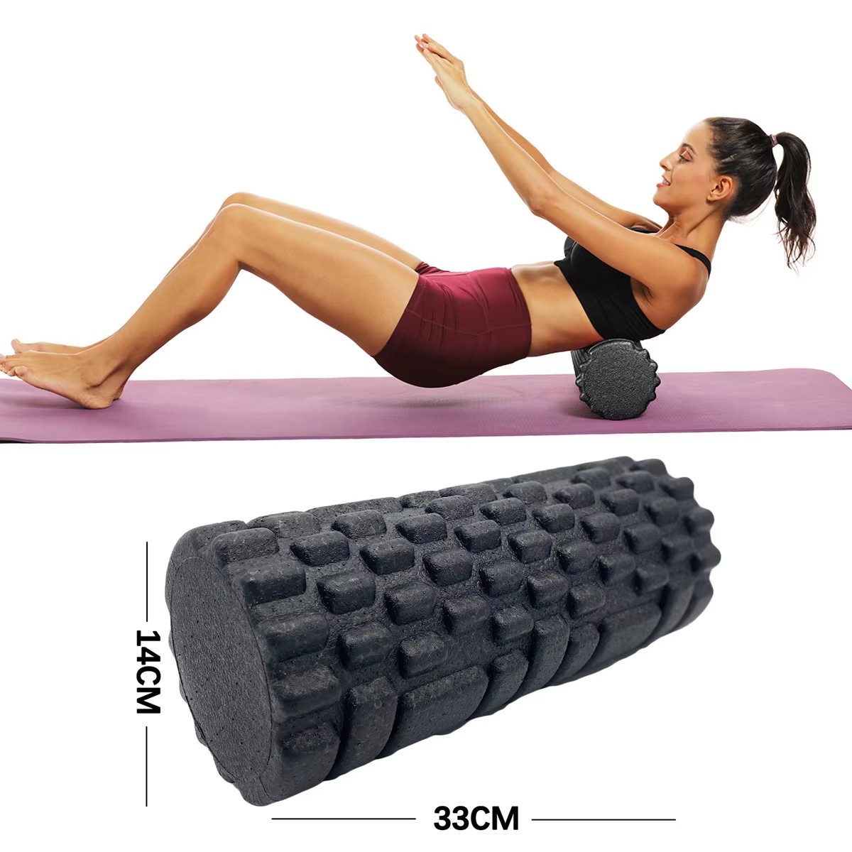 Pilates Yoga Wheel - Rodillo de espuma para Fitness, rodillo