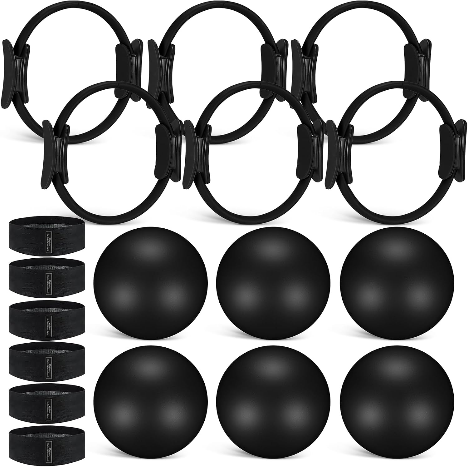 Pilates Yoga Tone - Juego de 18 piezas de anillo