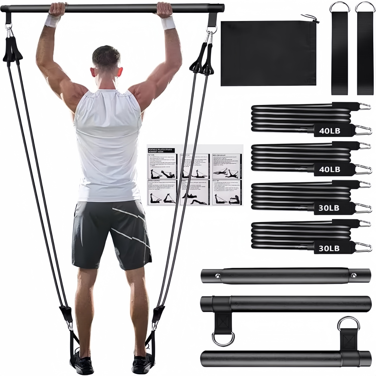 Pilates Yoga Tone - Barra portátil para Yoga, Pilates, con