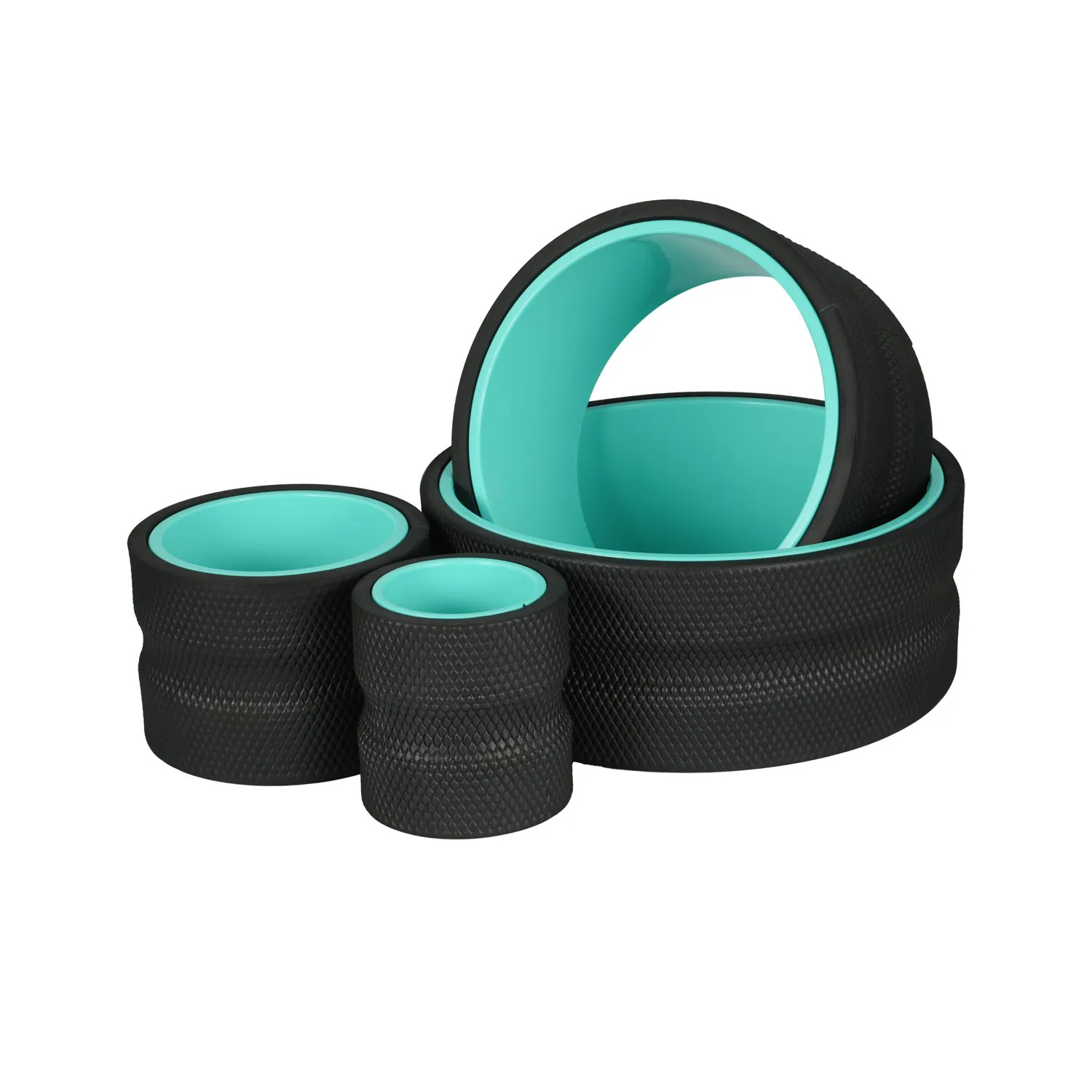 Pilates Yoga Wheel - Rueda de Yoga EVA, Set de