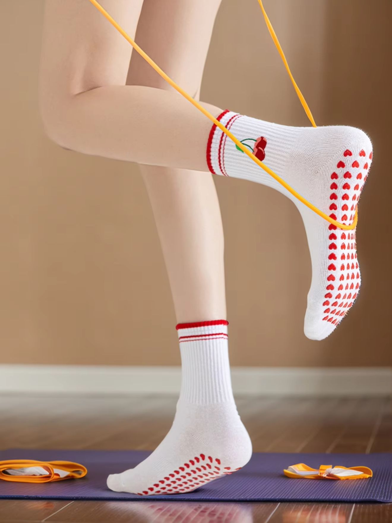 Pilates Yoga &A - 1 Par de Calcetines Profesionales de