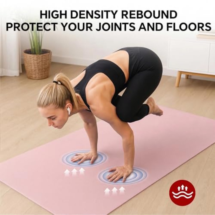 Esterilla de yoga extragrande  - Pilates Yoga Mat Thickness reseña y precio