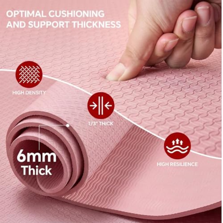 Esterilla de yoga extragrande  - Pilates Yoga Mat Thickness reseña y precio