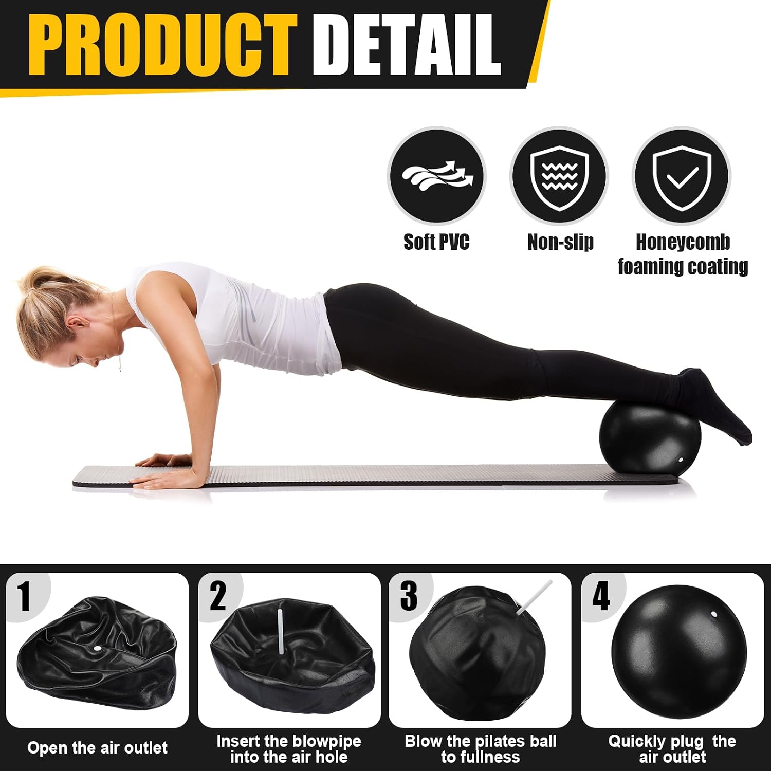 Juego de 18 anillos y pelotas  - Pilates Yoga Tone reseña y precio