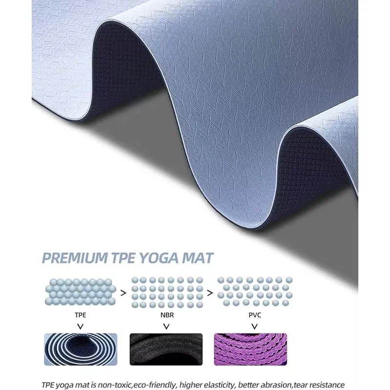 Tapete de Pilates TPE Antidesl - Pilates Yoga Mat Thickness reseña y precio