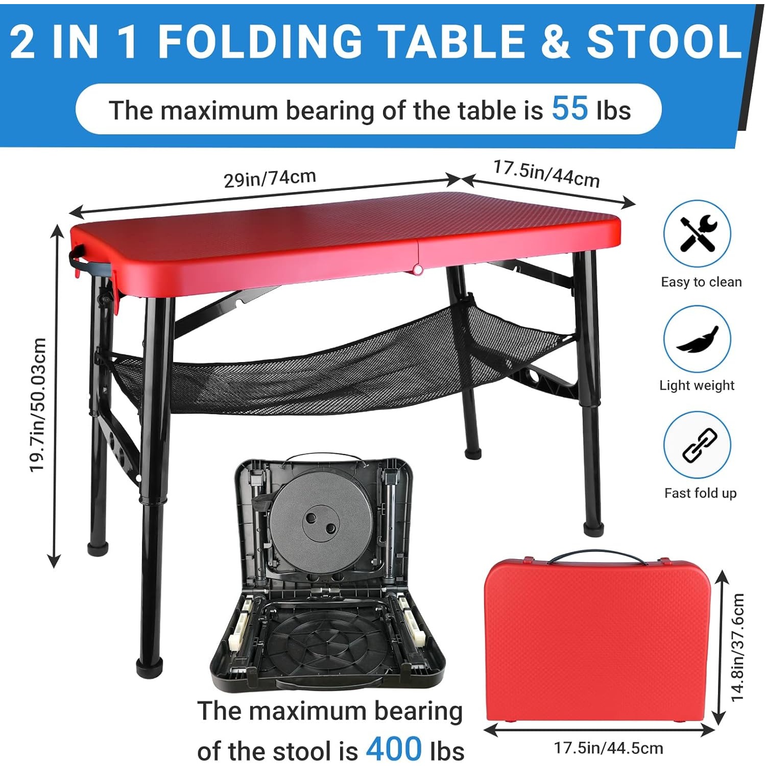 Juego de mesa y taburetes pleg - Inversion Table Fold reseña y precio