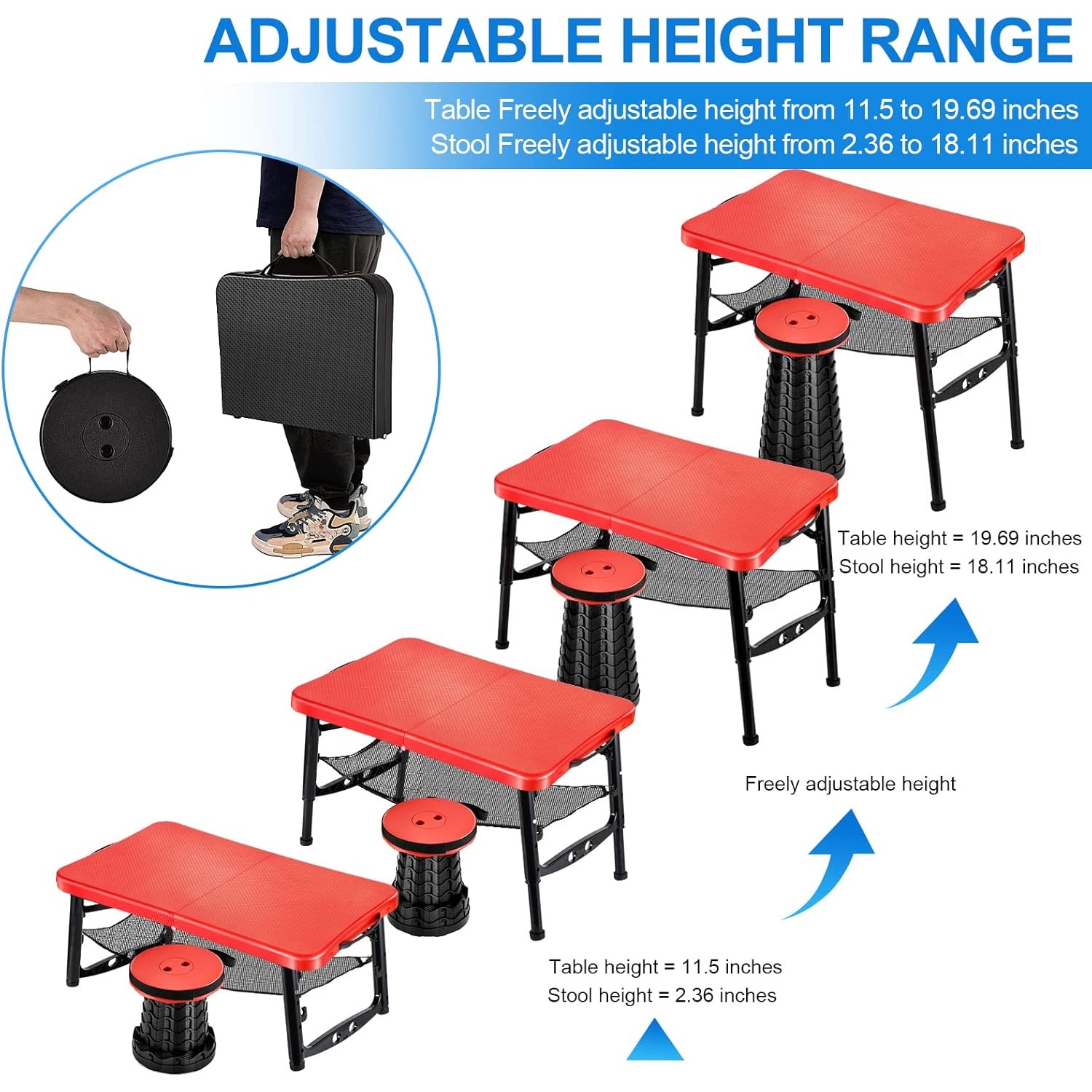 Juego de mesa y taburetes pleg - Inversion Table Fold reseña y precio