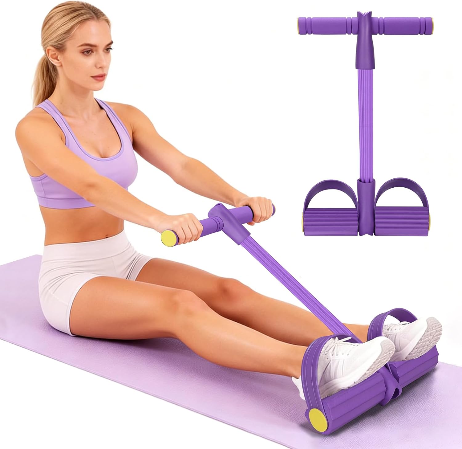 Banda de resistencia de 4 tubo - Pilates Yoga Board reseña y precio